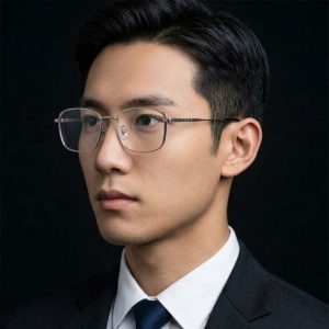 Alternative view of 高度數配鏡 純鈦寬邊 復古多邊小框 T102