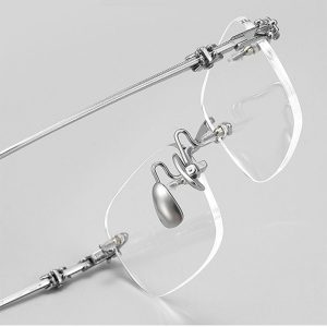 Alternative view of 十字雕花 雅痞無邊眼鏡 T116