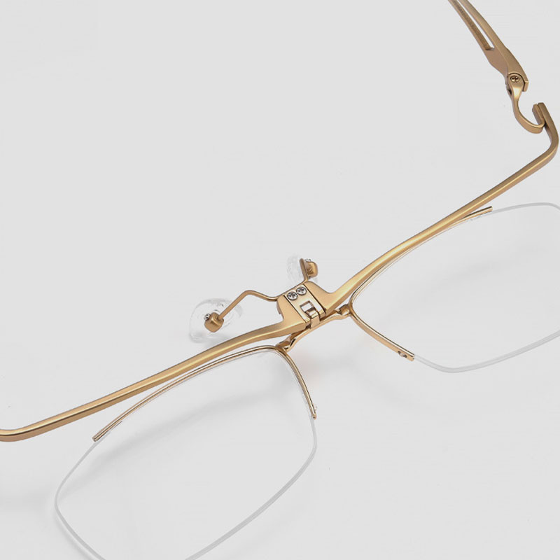 輕盈純鈦翻轉半框眼鏡 T105 - 图片 3