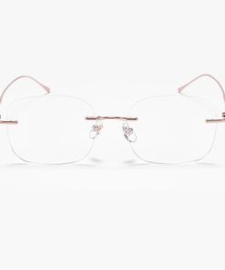 純鈦π型斯文無邊眼鏡 T114：圖片 4