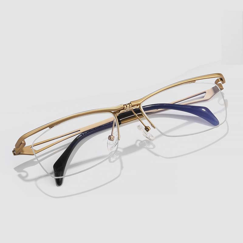 輕盈純鈦翻轉半框眼鏡 T105 - 图片 4