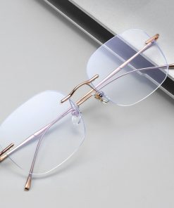 Alternative view of 純鈦π型斯文無邊眼鏡 T114