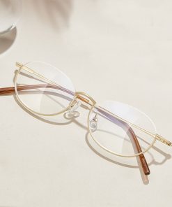 文藝橢圓金絲眼鏡 M402:圖片 3
