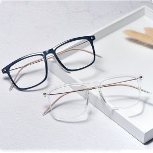 羽量透明復古拼接眼鏡 R305