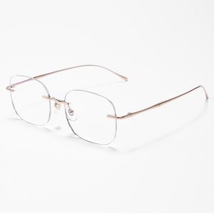 純鈦π型斯文無邊眼鏡 T114