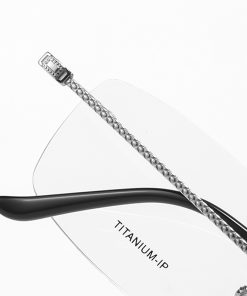 輕盈雕花β鈦無框眼鏡 T131:圖片 4