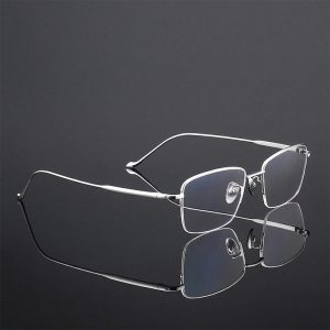 俐落鈦材半框寬面眼鏡 T122