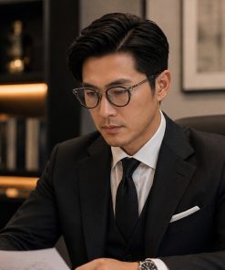 Alternative view of 板材純鈦復古設計師眼鏡 T145