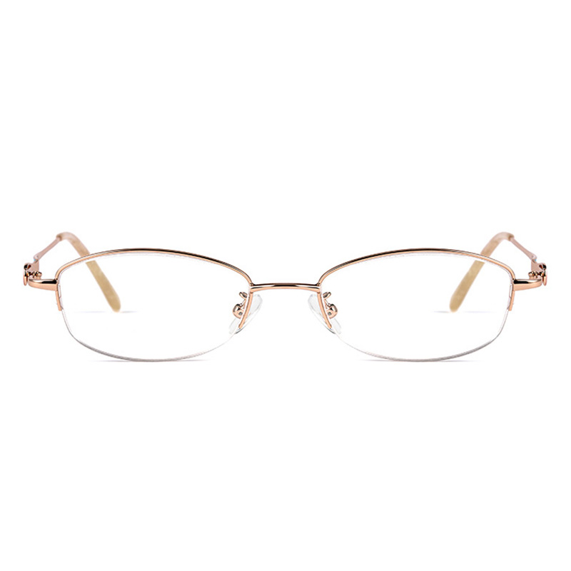女士撞色優雅半框鏡 M422:圖片 5