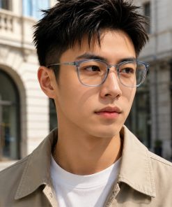 Alternative view of 透明多邊形TR90 純鈦镜腿眼鏡 R309