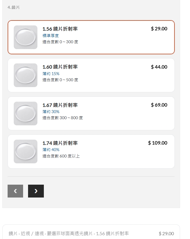 鏡片折射率